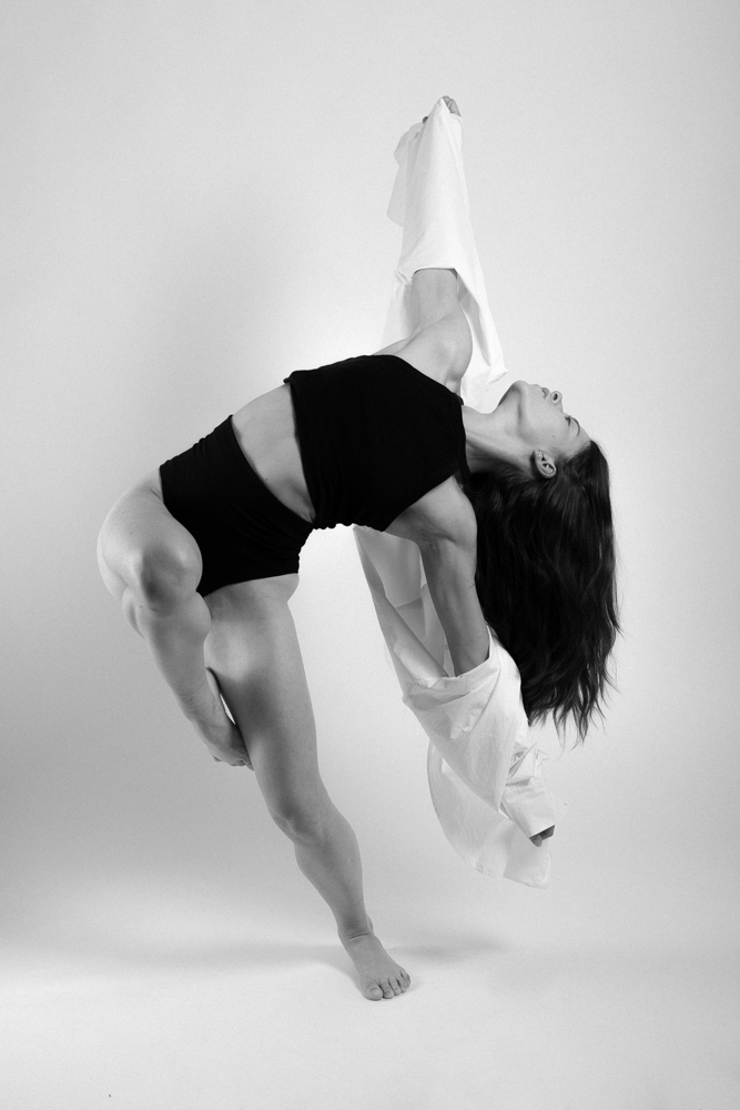 Photographe danse noir et blanc Camille